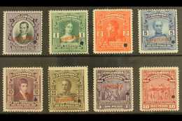 1910  Centenary Of Independence Complete Set With "SPECIMEN" Overprints (SG 345/52, Scott 331/38), Fine Never... - Colombie