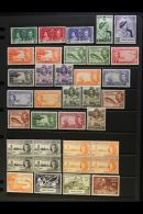 1937-1949 COMPLETE FINE MINT COLLECTION  On A Stock Page, Inc 1938-48 Set With All Perf Types, 1948 Wedding Set... - Cayman (Isole)