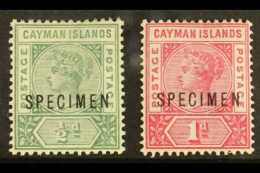 1900  ½d And 1d, Overprinted "SPECIMEN", SG 1/2s, Fresh Mint. (2) For More Images, Please Visit... - Cayman Islands