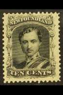 1865  10c Black Prince Albert, On Thin Yellowish Paper, SG 27, Superb Mint Og. Well Centered For This With Sharp... - Otros & Sin Clasificación