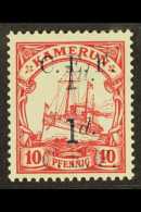 1915  1d On 10pf Carmine With SURCHARGE DOUBLE, SG B3b, Never Hinged Mint. A Lovely Example Of This Scarce Error.... - Andere & Zonder Classificatie