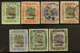 1907-10  1c, 2c, Both 4c Shades, 5c, 10c And 30c, Fine Cds Used. (7) For More Images, Please Visit... - Brunei (...-1984)