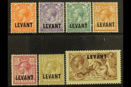 1921  British Currency "Levant" Opt'd Set, SG L18/24, Fine Mint (7 Stamps) For More Images, Please Visit... - British Levant