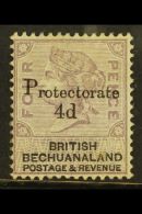 PROTECTORATE  1888 4d On 4d, SG 44, Fine Mint. For More Images, Please Visit... - Other & Unclassified