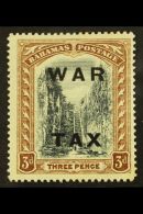 1919  3d Black And Brown "WAR TAX" With WATERMARK REVERSED, SG 105x, Never Hinged Mint. For More Images, Please... - Other & Unclassified