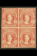 1859-60  1d Lake On Medium To Thick Paper Slightly Translucent Paper (as Mentioned After SG 2), SUPERB MINT BLOCK... - Other & Unclassified