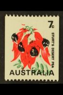 1972  7c Multicoloured "Sturts Desert Pea", Coil Stamp, Variety "buff Colour Omitted", SG 468bb, Very Fine NHM.... - Altri & Non Classificati
