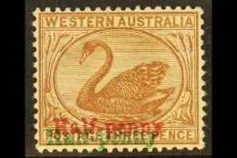 WESTERN AUSTRALIA  1895 ½d On 3d Red-brown Surcharge In Red And In Green Wmk CA, SG 111b, Fine Mint. For... - Otros & Sin Clasificación