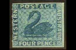 WESTERN AUSTRALIA  1860-64 4d Deep Blue Rouletted 7½ To 14, SG 31, Fine Unused No Gum, Rouletting Visible... - Otros & Sin Clasificación