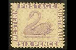 WESTERN AUSTRALIA  1882-85 6d Lilac Perf 14, SG 80, Fine Mint, Very Fresh. For More Images, Please Visit... - Otros & Sin Clasificación