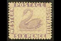 WESTERN AUSTRALIA  1882-85 6d Lilac Perf 14, SG 80, Fine Mint, Very Fresh. For More Images, Please Visit... - Other & Unclassified