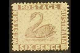 WESTERN AUSTRALIA  1876-81 6d Lilac, SG 75, Fine Mint, Very Fresh. For More Images, Please Visit... - Other & Unclassified