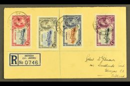 1935  Silver Jubilee Complete Set, SG 91/94, Fine Used On Reg Cover To Scotland, Tied By ST. JOHNS / ANTIGUA... - Sonstige & Ohne Zuordnung