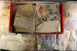 COMMONWEALTH GLASSINE BONANZA  A Shoebox Filled With An All Reign, Mostly Used Range In Glassine Envelopes &... - Andere & Zonder Classificatie