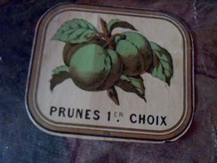 Vieux Papier Alcool Etiquette Prunes 1er Choix - Alcools & Spiritueux