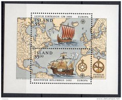 Islande - Bloc Feuillet - 1992 - Yvert N° BF 13 **  - Europa - Blocks & Sheetlets