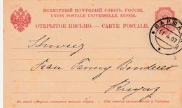 Russie Entier Postal 1907 - Postwaardestukken