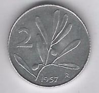 Repubblica Italiana - 2  Lire 1957 R - 2 Lire