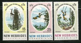 New Hebrides, Brityish  "Land Diver, Pentecost Islands"     Set     SC# 135-37  MNH** - Unused Stamps