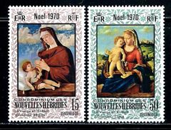 New Hebrides,French     Christmas 1970    Set    SC# 161-62 MNH** - Neufs