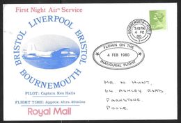 Great Britain - Royal Mail First Night Air Delivery - Flown On Inaugral Flight 1980 - Marcofilia