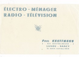 AC - B2686 Et B2687- Radio Television Paul Kauffmann Laxou ( Non Utilisé) - E