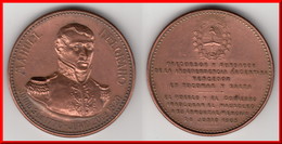 **** ARGENTINE -ARGENTINA - MEDAILLE - MEDAL - MANUEL BELGRANO 1820-1870 **** - Monarquía / Nobleza