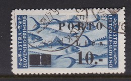 Istria Yugoslav Occupation Postage Due S17 1946 10 L On 20 L Azur Used - Occup. Iugoslava: Litorale Sloveno