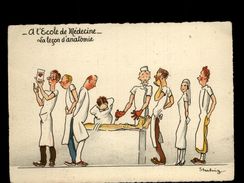 SANTE - Carte Humoristique - Ecole De Médecine - Leçon D'anatomie - Dessin De Starling - BARRE DAYEZ - Santé