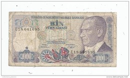 Billet , TURQUIE , 1000 LIRASI - Turquia