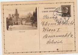 CZECHOSLOVAKIA POSTAL CARD  1934 - Enveloppes