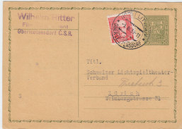 CZECHOSLOVAKIA POSTAL CARD 1933 - Covers