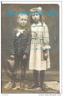 Cpp Enfant Jeune Fille Garcon Portrait Souvenir De Germaine Et René BRUNBERG En 1916 ( Mode Costume Robe Coiffure ) - Genealogy