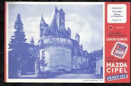 BUVARD . PILE MAZDA CLIPEL . DORDOGNE . VILLARS . CHÂTEAU DE PUYGUILHEM . - Accumulators