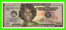 BILLETS , ONE MILLION DOLLARS - WHITNEY HOUSTON - UNITED STATES OF AMERICA - - Other & Unclassified