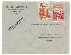 France // Ex Colonies // Maroc // Lettre Pour La Suisse - Luftpost