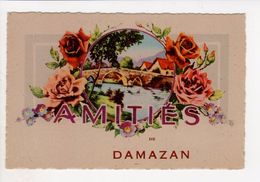 1 Cpa Carte Postale Ancienne - Amities De Damazan - Damazan