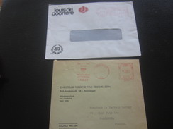 1980 -1968 EMA Empreinte De Machine à Affranchir  2 Lettres  Belgique Belgie  Document Marcophilie - Autres & Non Classés