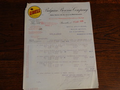 Belgian Benzine Company Facture Du 02/08/1928 - Auto's
