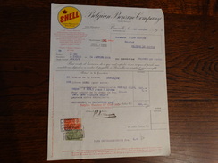 SHELL-Belgian Benzine Company - Facture    Du 16/01/1928 - Cars
