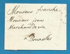 (R172) Belgique - Précurseur - LAC De TUBIZE à BRUXELLES Datée Du 16/8/1779 - "franche"manuscrit - 1714-1794 (Pays-Bas Autrichiens)