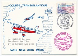 FRANCE - Enveloppe - Course Transatlantique PARIS / NEW YORK / PARIS - Juin 1981 Le Bourget - 1960-.... Brieven & Documenten