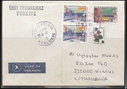 TURKEY Postal History Brief Envelope TR 027 Air Mail Communication Postal System Transportation - Cartas & Documentos