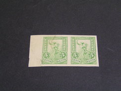 GREECE 1901 Flying Mercury 5 Lep Imperforate Pair MNH. - Neufs