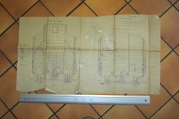 Plan De Wagon  SNCF  Avant 1940 Original - Maschinen