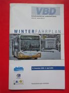 Timetable,VBD,Davos,Switzerland,Swiss-For Winter 2009/10. And Sammer 2010 - Europe