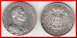 **** ALLEMAGNE - PREUSSEN - PRUSSIA - GERMANY - 2 MARK 1913 A - WILHELM II - ARGENT - SILVER **** EN ACHAT IMMEDIAT !!! - 2, 3 & 5 Mark Argento