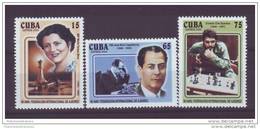 2004-100 CUBA 2004 CHESS AJEDREZ JOSE RAUL CAPABLANCA CHE GUEVARA COMPLETE SET MNH - Unused Stamps