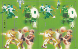 Norway 2002 Scott #1331 Booklet 2 Panes Of 4 Norwegian Soccer Association Centenary - Round Stamps - Unused Stamps