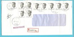 2352 (x10) Op Brief Aangetekend Met Stempel RAEREN 1  (Oostkanton - Canton De L´est) - 1981-1990 Velghe